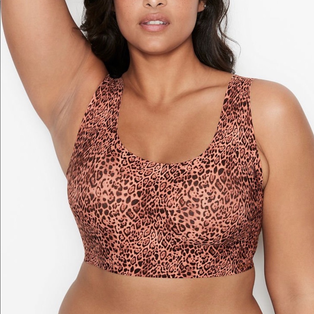 NWT Victoria Secret Lounge Unlined Scoop Bra L-XXL in Leopard Print 🐆